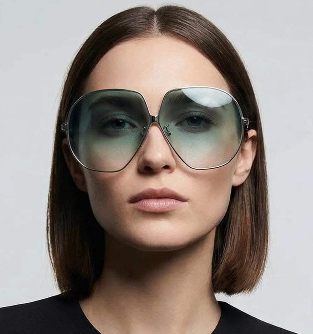 NEW Tom Ford FT0785 Tara Sunglasses Silver Green $520
